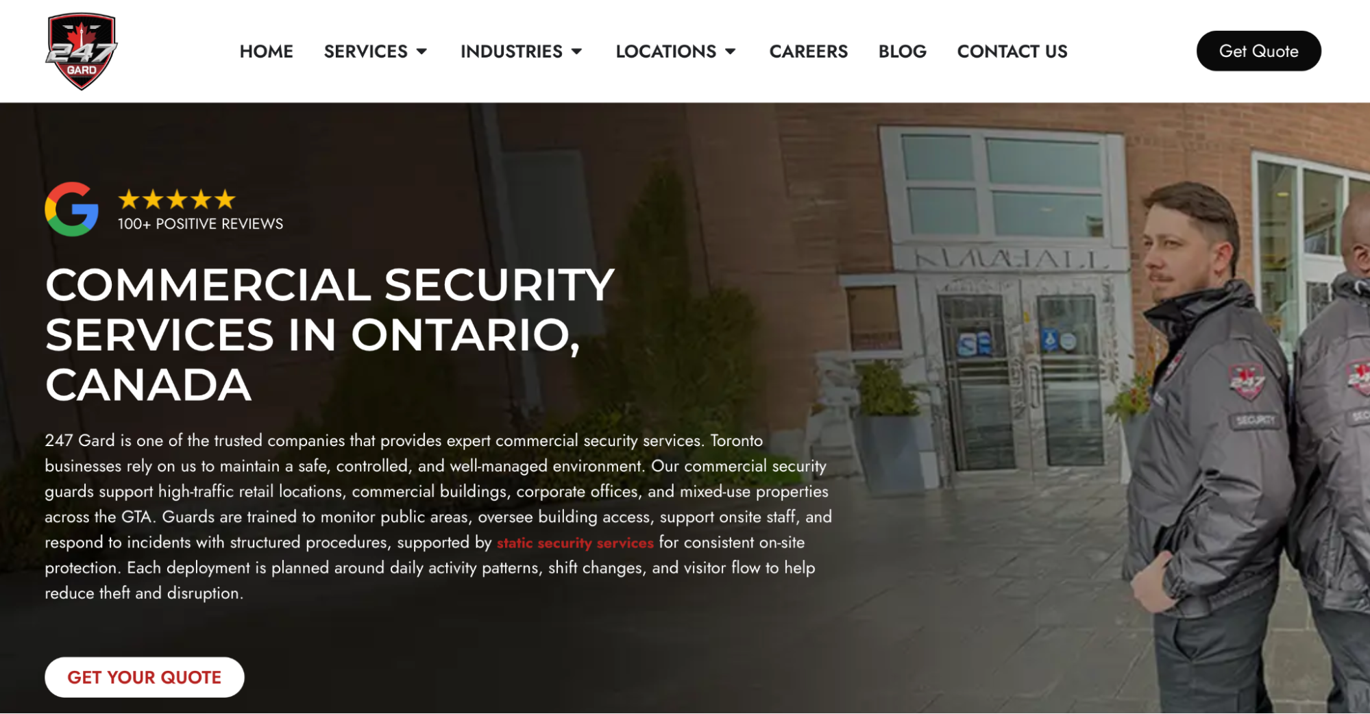 247 Gard commercial and corporate security.