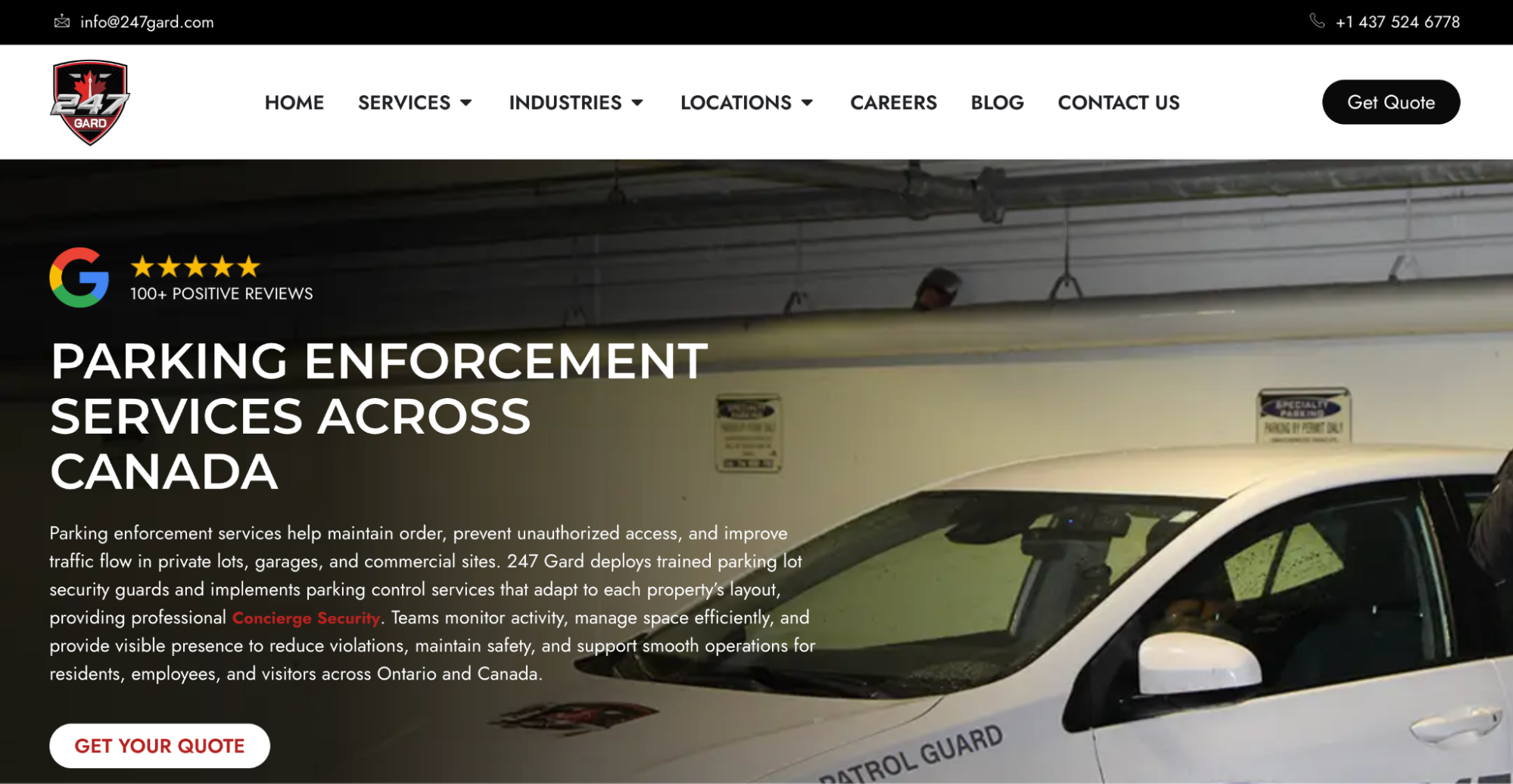 247 Gard parking enforcement services.