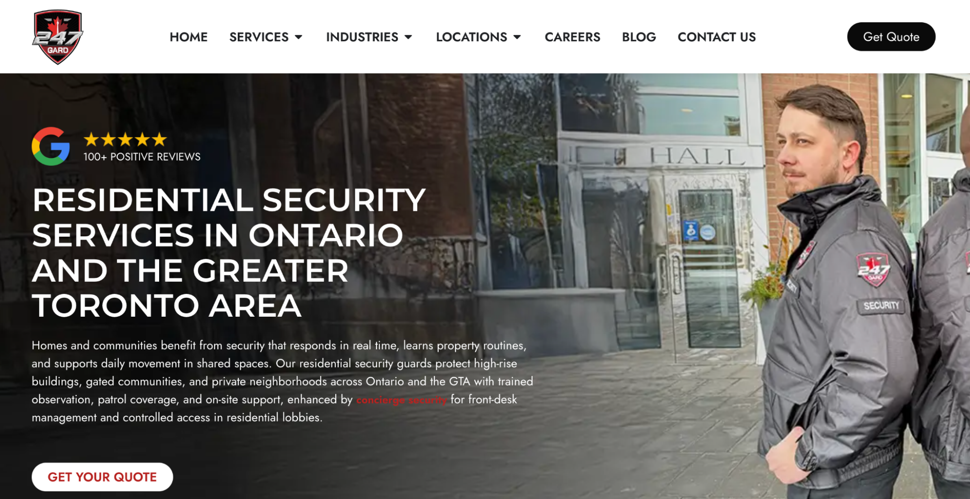 247 Gard residential security services.