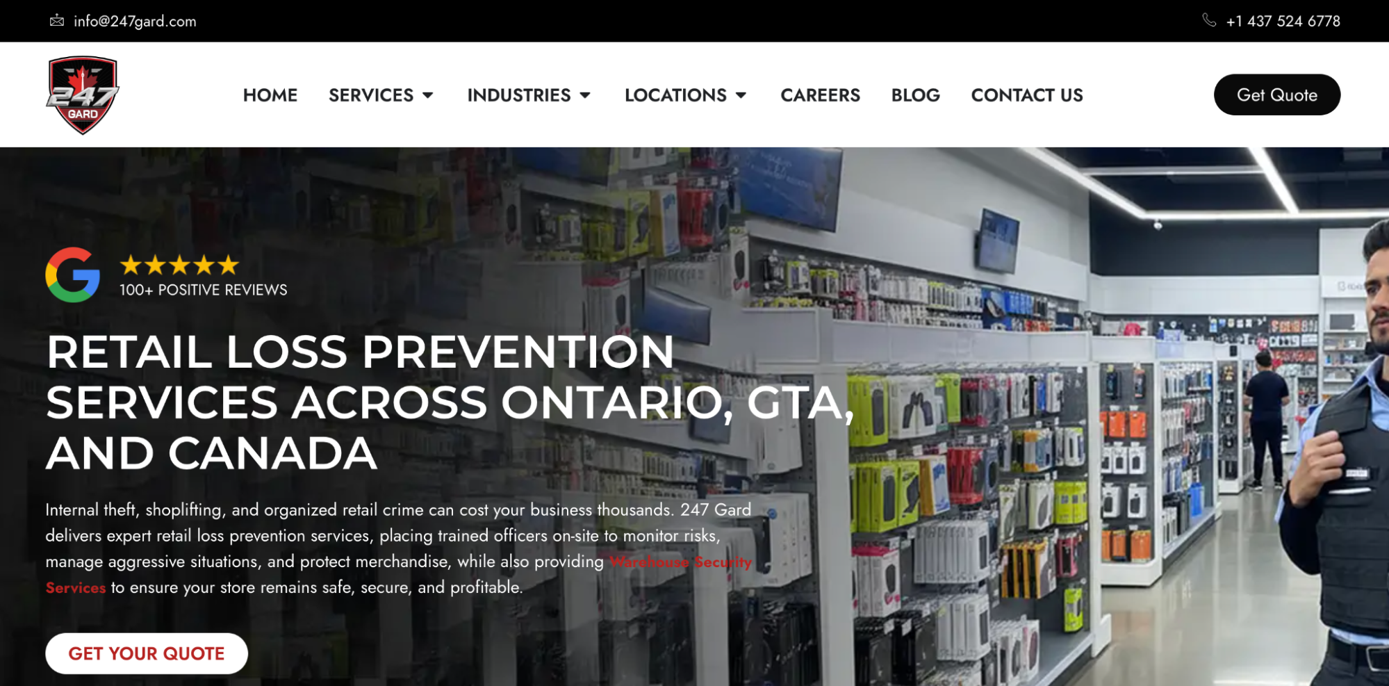247 Gard retail security services.