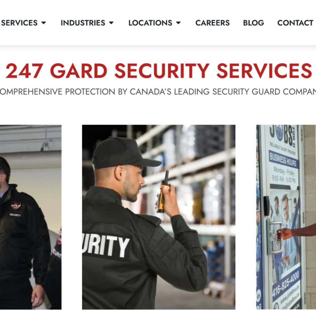 247 Gard - security service companies in Toronto.