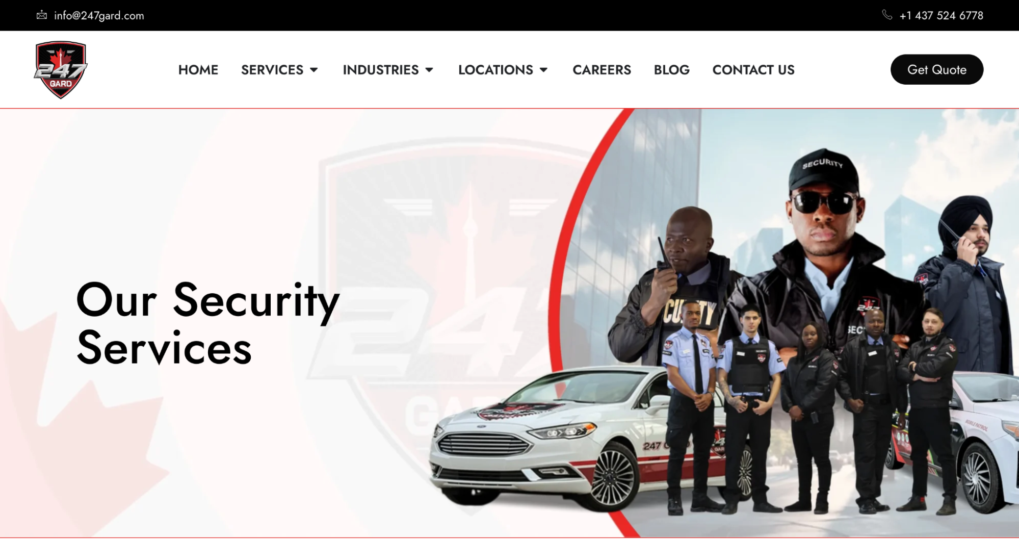 247 Gard security services in Toronto.