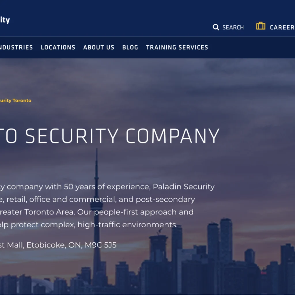 Paladin Security - security firms in Toronto.