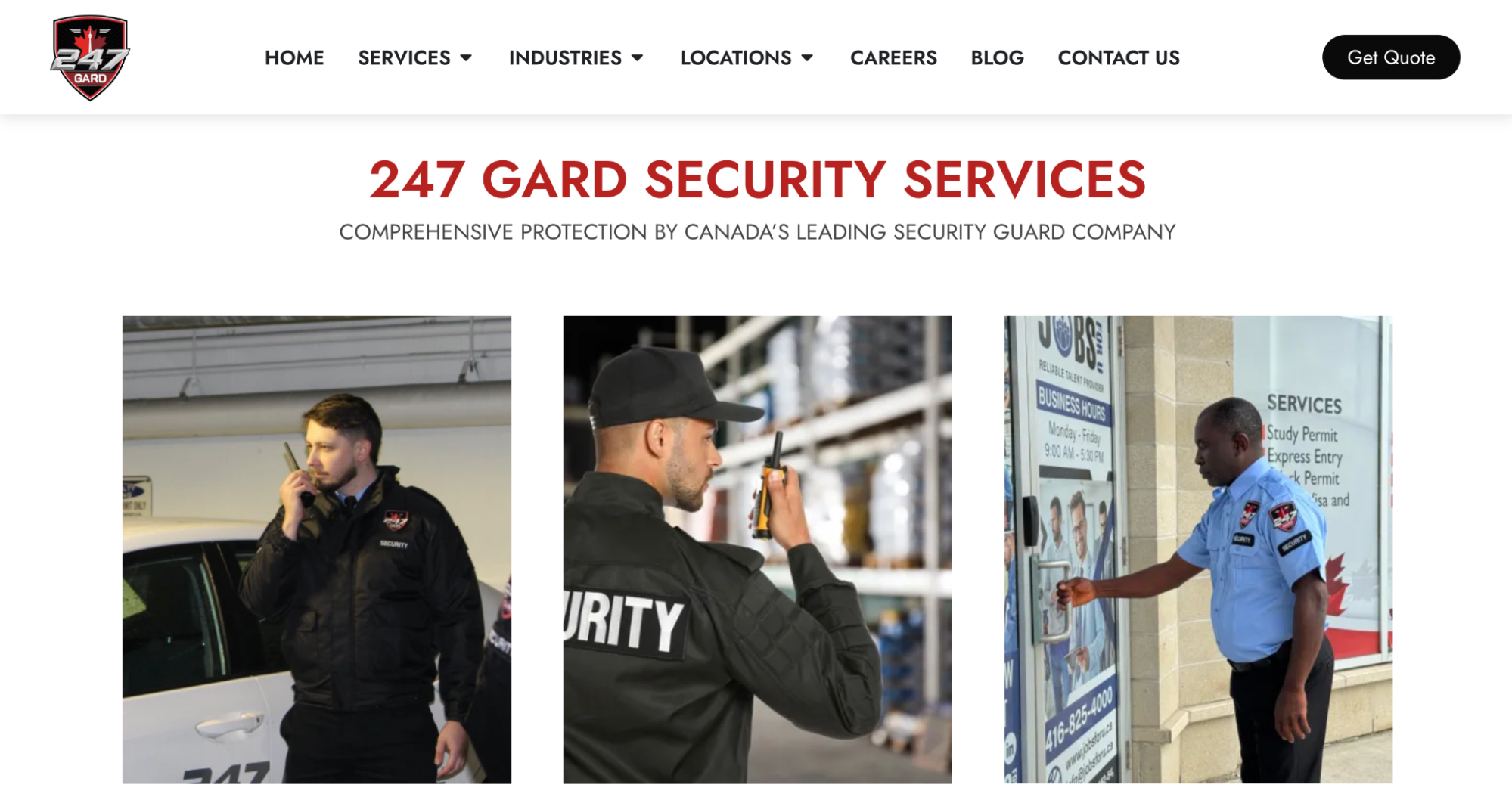247 Gard - security guard service company in Toronto.