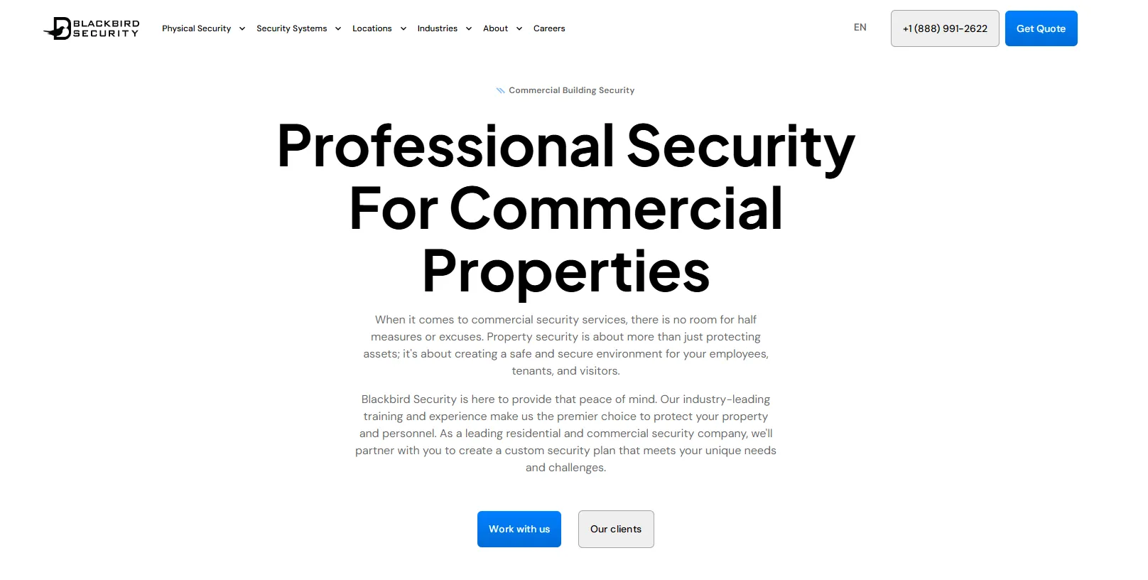 Blackbird Security - commercial security providers in Toronto.