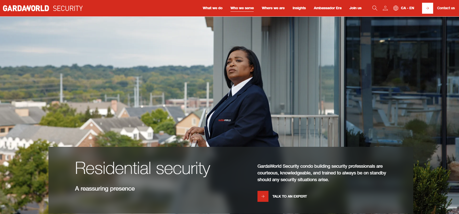 GardaWorld Security providing residential guards and concierge services.