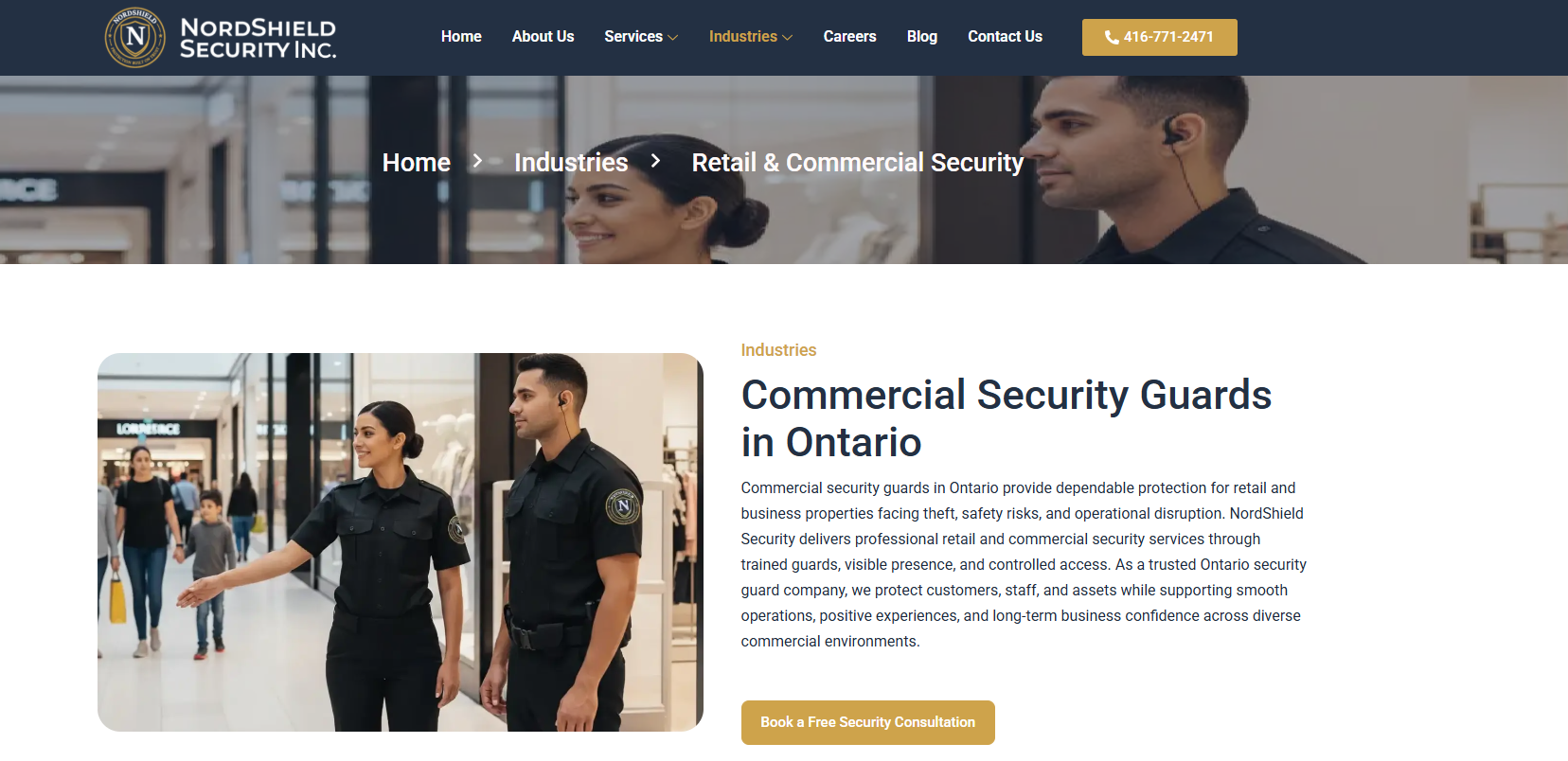 Nord Shield Security services for retail stores in Toronto.