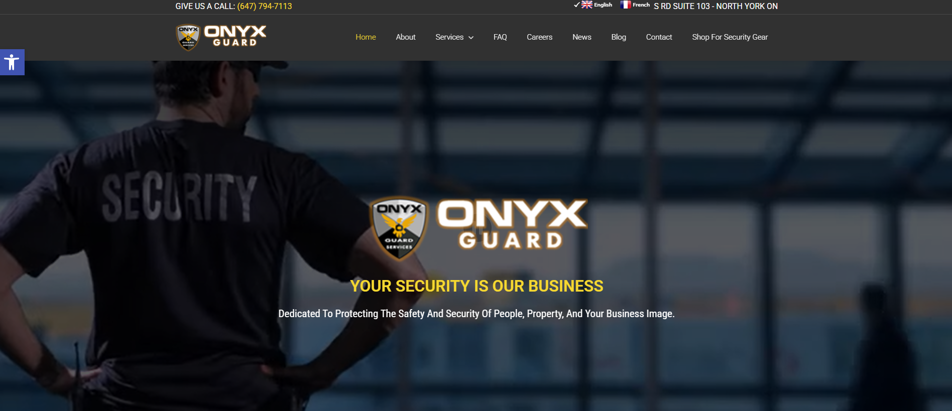 Onyx Guard Services providing security for commercial properties and businesses.