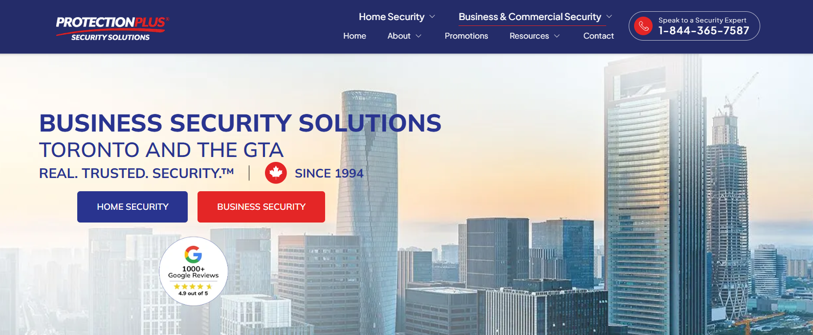 Protection Plus - commercial security companies in Toronto.