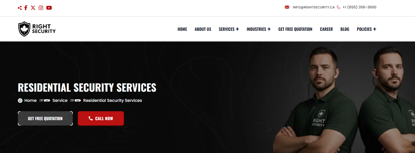 Right Security providing security guards and visitor management for residential properties.