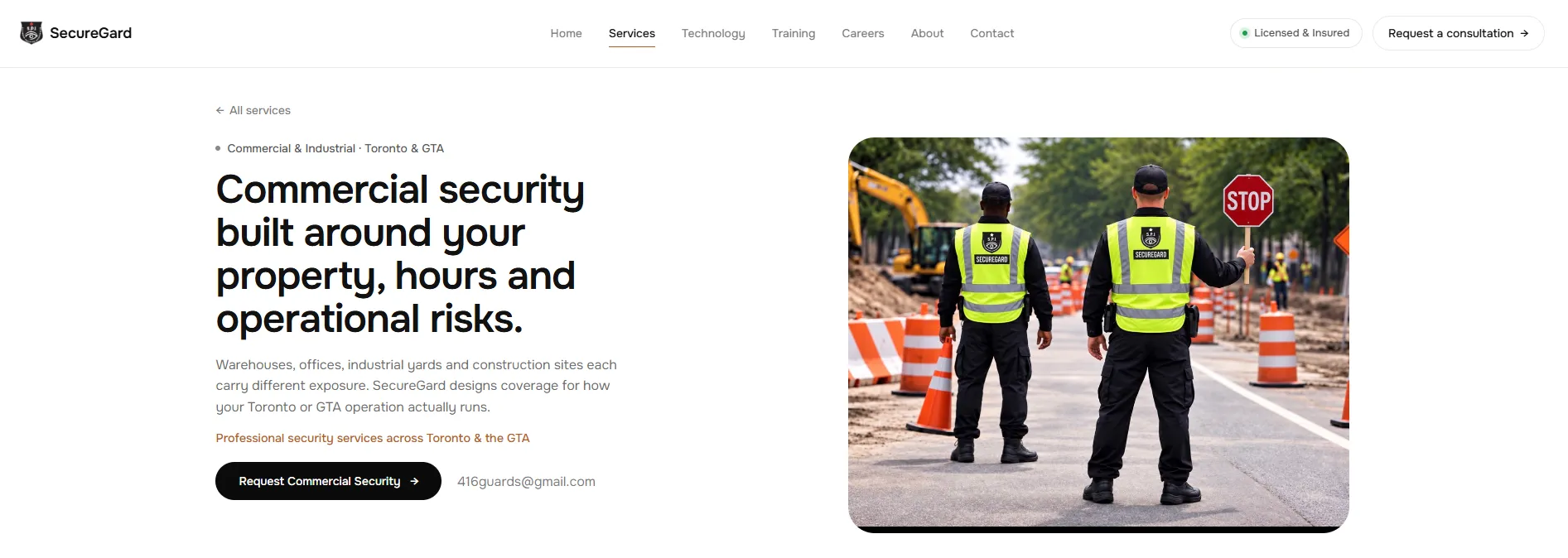 Secure Gard - commercial security firms in Toronto.