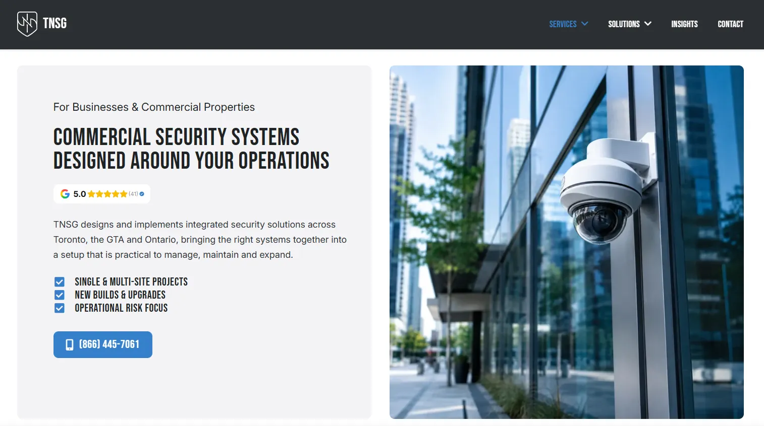 TNSG - commercial security providers in Toronto.