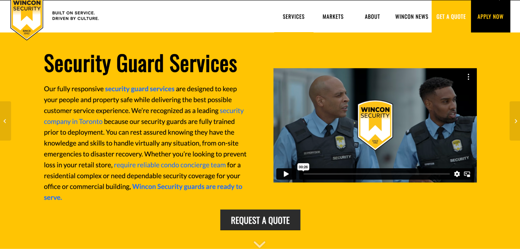 Wincon Security - security guard companies in Toronto.